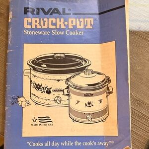 Crock-Pot Stoneware Slow Cooker - Vintage manual/cookbook